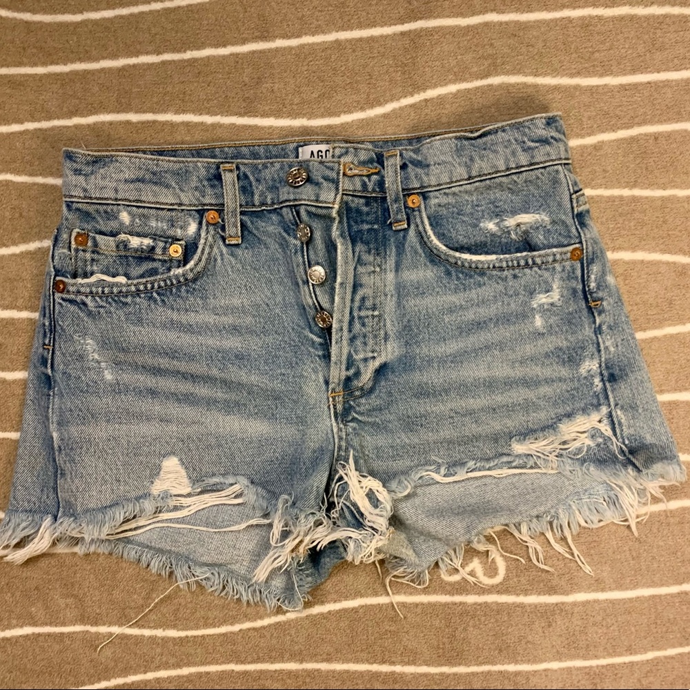 Agolde distressed denim shorts